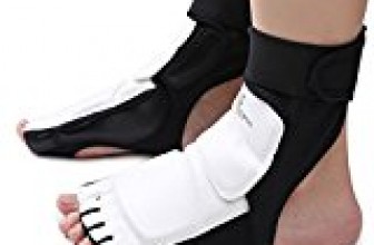 Wonzone Taekwondo Training Boxing Foot Gear Martial Arts Protector Sparring Gear Muay Thai Kung Fu Tae Kwon Do Feet Protector TKD Foot Gear Support for Men Women Kids (X-Large)