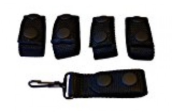 4 Pack Belt Keepers + 1 Keeper With Metal Key Clip For 2 – 2.25″ Duty Belt (1 Packs)
