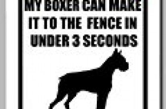 Funny Warning Beware of Dog Boxer 001 9×12 Aluminum Sign