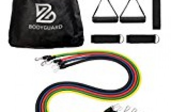 Bodyguard 11Pcs Resistance Bands Set, with Door Anchor, Handles, Ankle Straps and Carrying Bands,Elastic Pull Rope Perfect for Resistance Training, Physical Therapy, Home Gyms Workouts Yoga Pilates