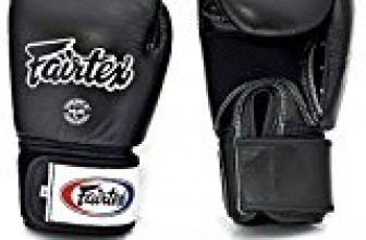 Fairtex Muay Thai – Boxing Gloves. BGV1 – Breathable. Color: Solid Black. Size: 12 14 16 oz. Training, Sparring Gloves for Boxing, Kick Boxing, MMA (Black, 16 oz)