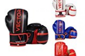 Vector Sports Maya Hide Leather Hand Crafted Pro Style Kids Boxing Kickboxing Children MMA Sparring Gear Junior Heavy Bag Training Gloves (Orange/Blue , 6 oz)