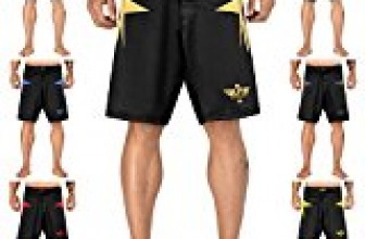 Elite Sports Sublimation Series Fight Shorts, UFC/MMA/BJJ/Muay Thai/WOD/Nogi/Kickboxing/Boxing, Gold, Medium