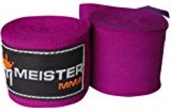 Meister Adult 180″ Semi-Elastic Hand Wraps for MMA & Boxing (Pair) – Purple