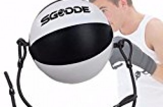 Leather Boxing Ball,SGODDE Speed Dodge Ball Double End Gym MMA Boxing Sports Punch Bag Floor to Ceiling Rope Workout(Length 4,76 ft)
