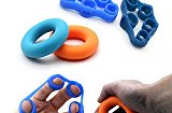 Finger Grip, Finger Strengthener, Exercise Rings, Finger Extensor Bands, Finger Resistance Bands, Finger Exerciser and Exercise Ring, Injury Rehabilitation and Stress Relief (4 Pack)