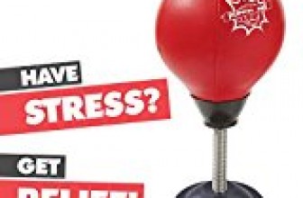 Stress Buster Desktop Punching Ball – Relieves Stresses & Good for Exercise – Super Strong Suction Cup Holds Securely on Smooth, Flat and Dry Surface – Pump Included – Just Punch Me!