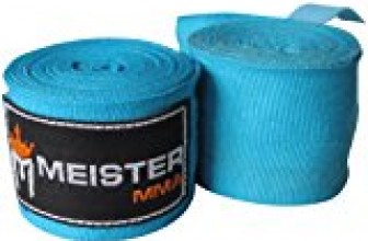 Meister Adult 180″ Semi-Elastic Hand Wraps for MMA & Boxing (Pair) – Turquoise